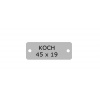 Koch 45mm x 19mm - Farblos eloxiert