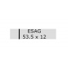 Esag 53.5mm x 12mm - Farblos eloxiert