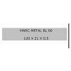Marc-Metal 120mm x 21mm - Farblos eloxiert