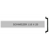 Schweizer 110mm x 20mm - Farblos eloxiert