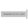 Schweizer 119mm x 25mm - Farblos eloxiert