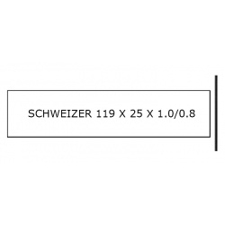 Schweizer 119mm x 25mm - Weiss